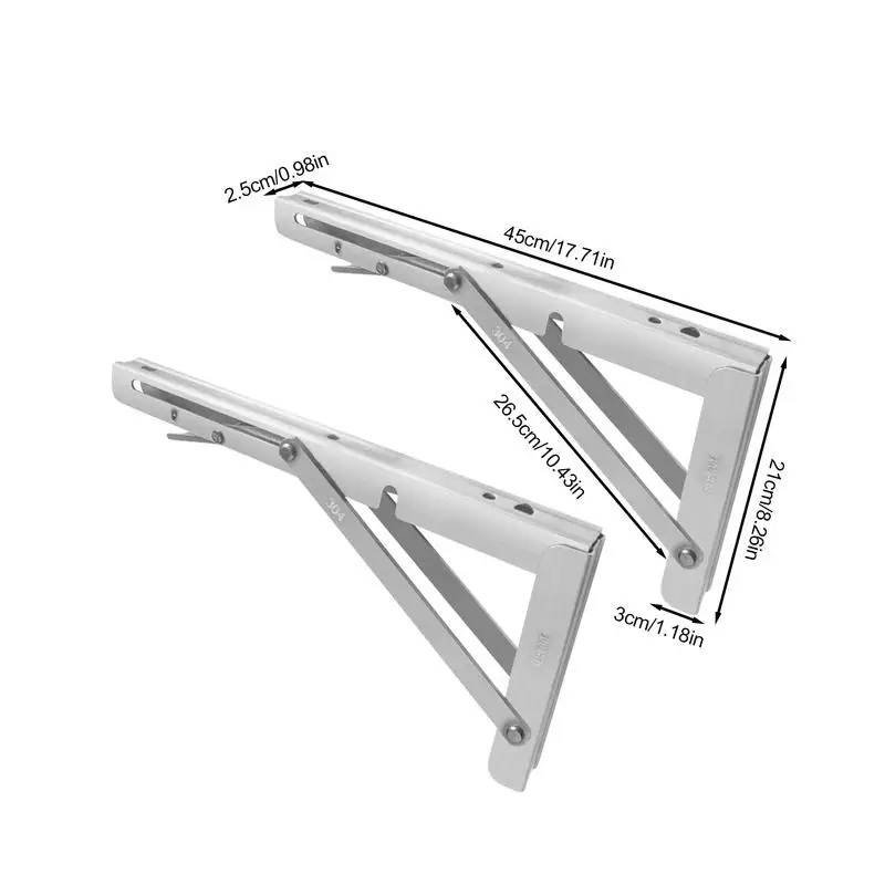 Triangle Shelf Bracket Folding Shelf Brackets Safe Space Saving Hinge In Triangular Shape For Living Room Garage Laundry Bedroom