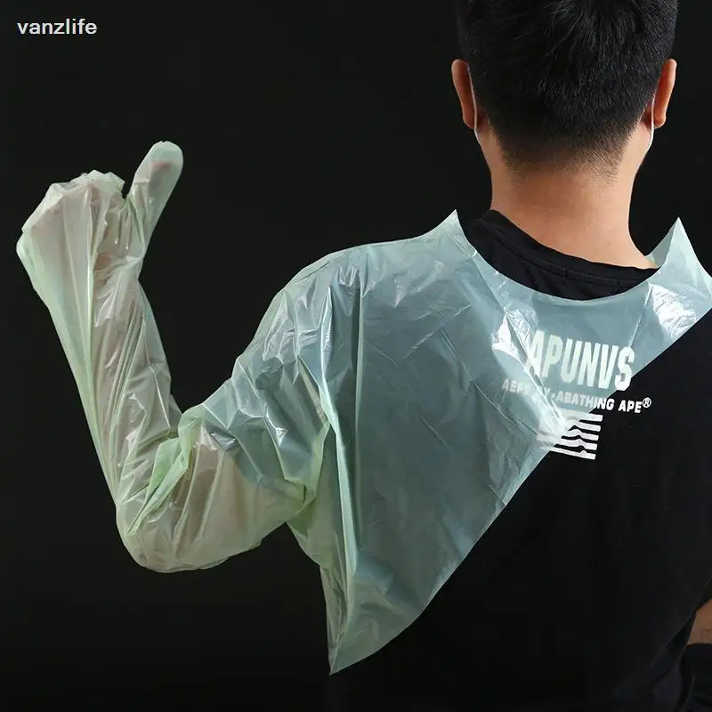 50pcs/Thickened Veterinary Disposable Long-Arm Gloves Pig, Cattle and Sheep Check Insemination Thickened Long-Arm Gloves
