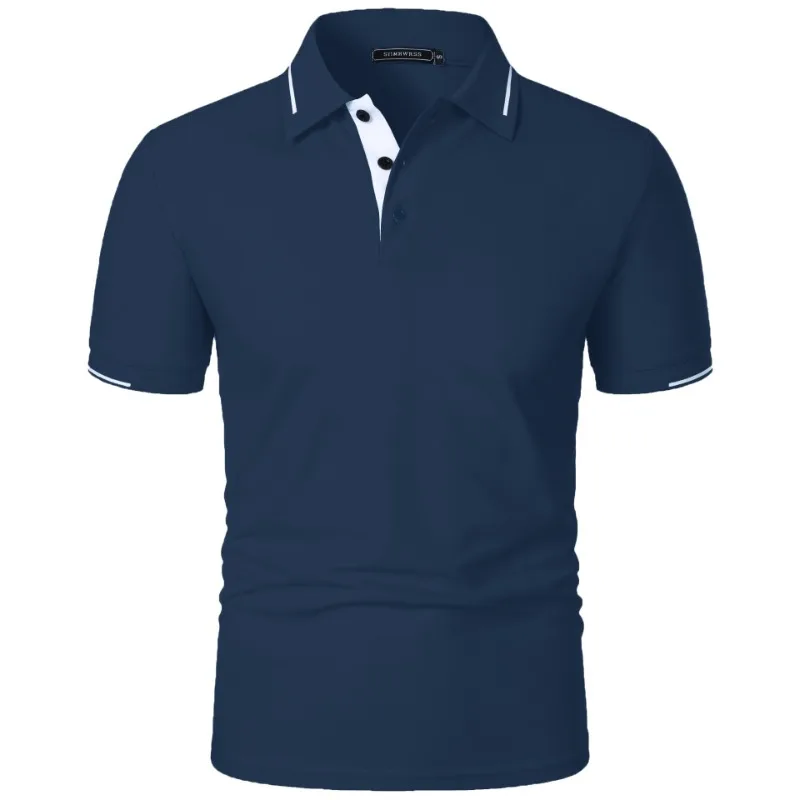Men Breathable Summer Polo Shirt Beach Casual Tshirt Top Daily Fit Tee Gym Gift