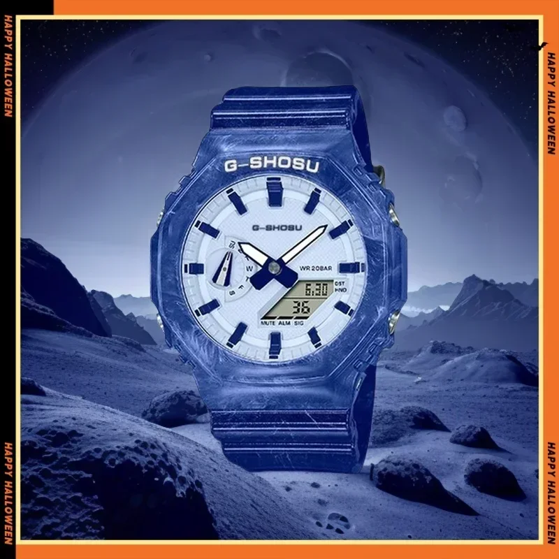 9898 Store Digital Sports Electronics Unisex Watch Comic 2100 Series World Time Full Function All Hands Operational Oak Series