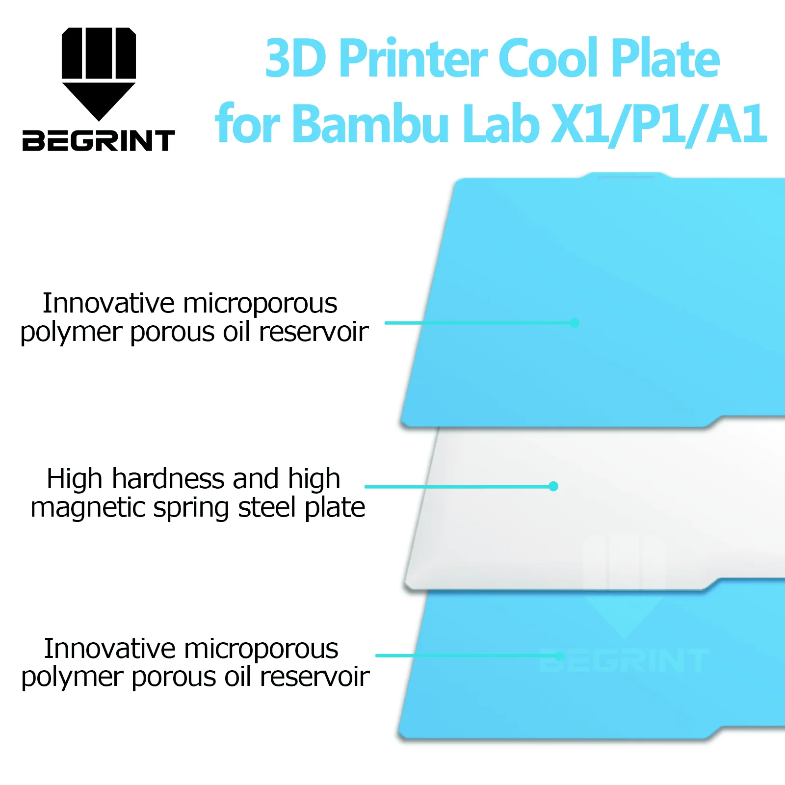Cool Plate For Bambu Lab P2S Build Plate X1 P1 A1 H2D Spring Steel Double Sided Printing For Anycubic Kobra S1 Kobra 3 Kobra X/4