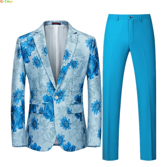 Suitmeister Men's Christmas Suit - Summer Christmas Blue Nordic - Blue -  Size: M : Target