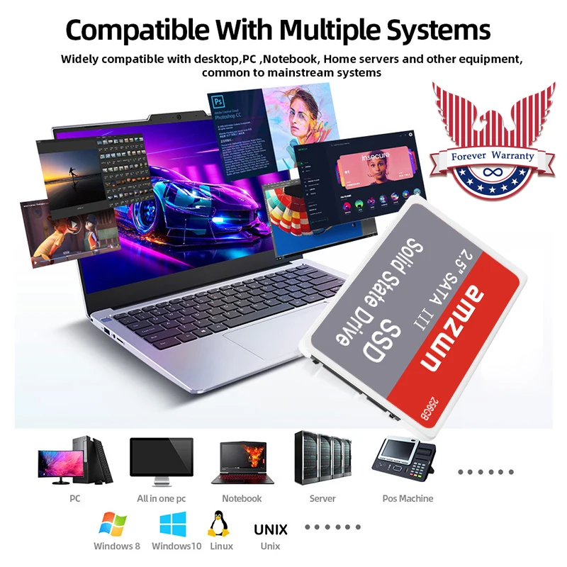 AMZWN ޴ SSD 2.5 ġ, Sata3 SSD, 128GB, 256GB, 512GB, 1TB HDD  HDD, ũž  Ʈ  ϵ ̺