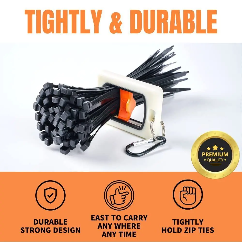 Cable Tie Organizer Square Portable Fluorescent Storage