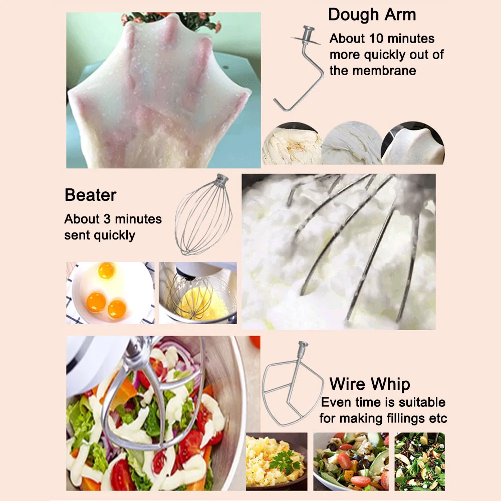 Food Mixer Industrial Electric Mixer Egg Food Blander Dough Food Mixers 4