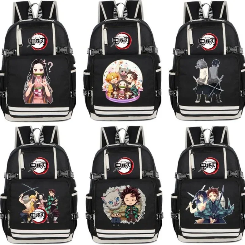 

Ghost Slayer Anime Peripheral School Bag Two-dimensional Stove Gate Tanjiro Nezuko Backpack Student Computer Bag