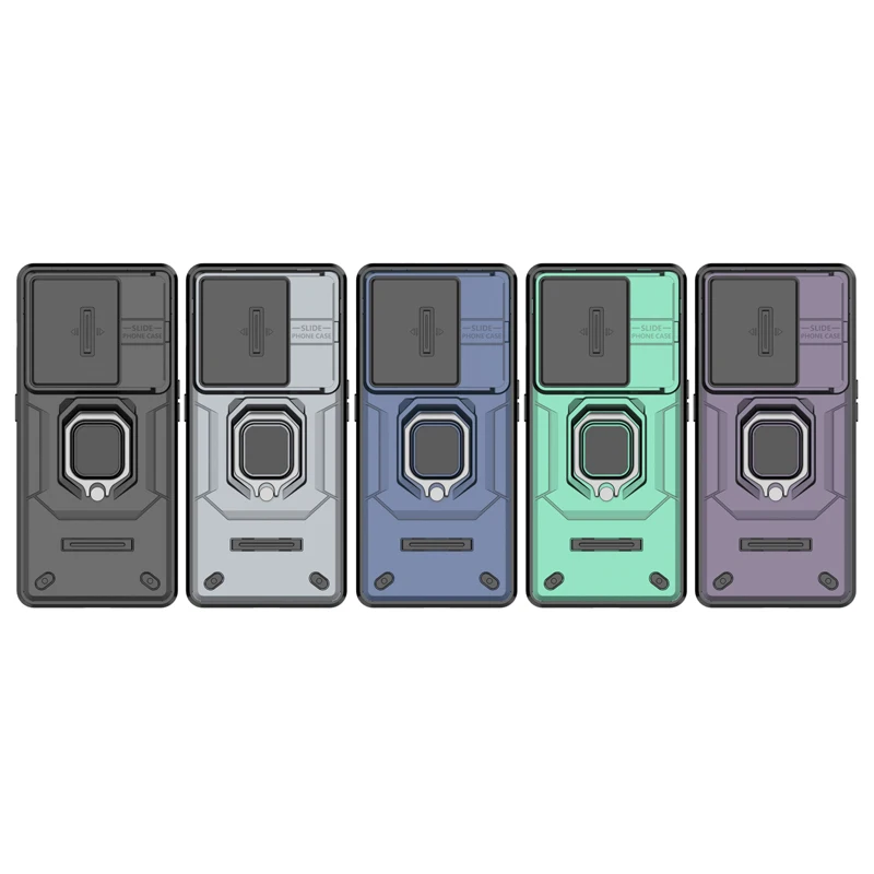 Étui de protection d'objectif d'appareil photo Bananq Slide 11 11R ACE 2 avec anneau magnétique et support pour OnePlus Nord N30 CE3 Lite_voghion.com