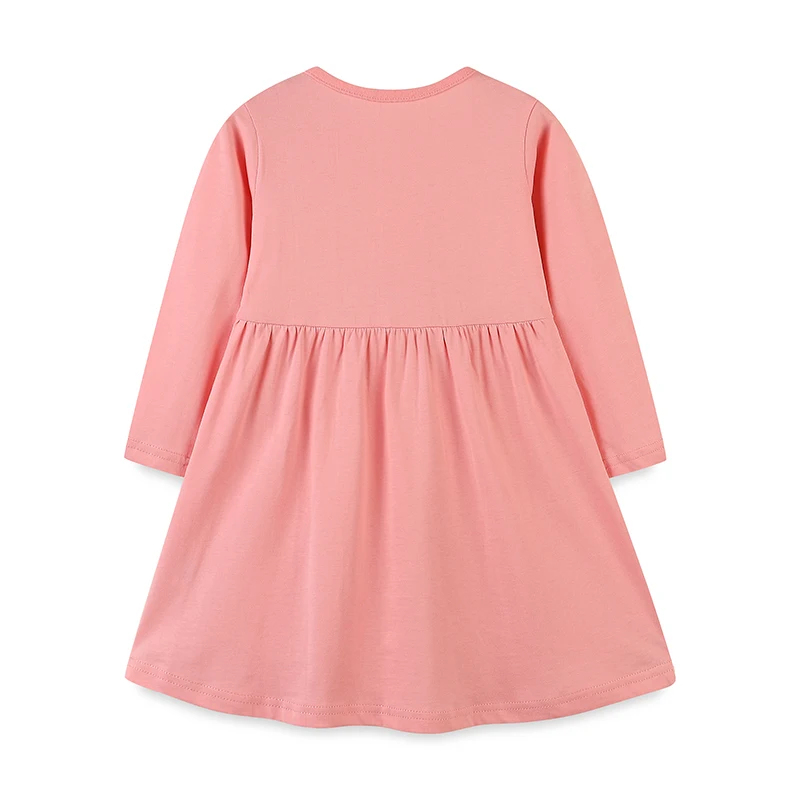 2025 Kids Clothes for Baby Girls Long Sleeves Dress Cotton Embroidery Deers Children's Casual Clothes