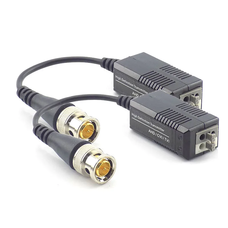 

1pair UTP Video Balun Twisted CCTV Balun Passive Transceivers for 720P HD CVI/TVI/AHD Camera Male BNC to UTP CCTV Accessories