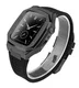 Luxury Stainless Steel Apple Watch Band with Metal Bezel Case for ForSeries456 40mm (Black BB)