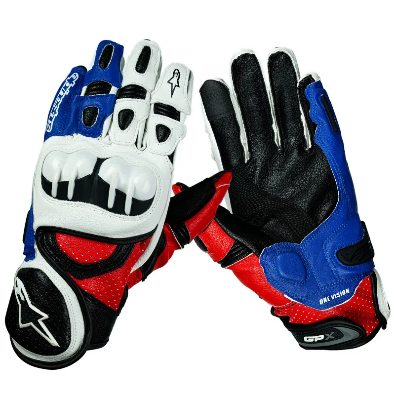 Leather Anti Fall Motorcycle Off-road Racing Riding Outdoor Windproof Breathable Protective Touch Screen Gloves Full Finger motorcycle gloves sports gloves leather motorcycle gloves