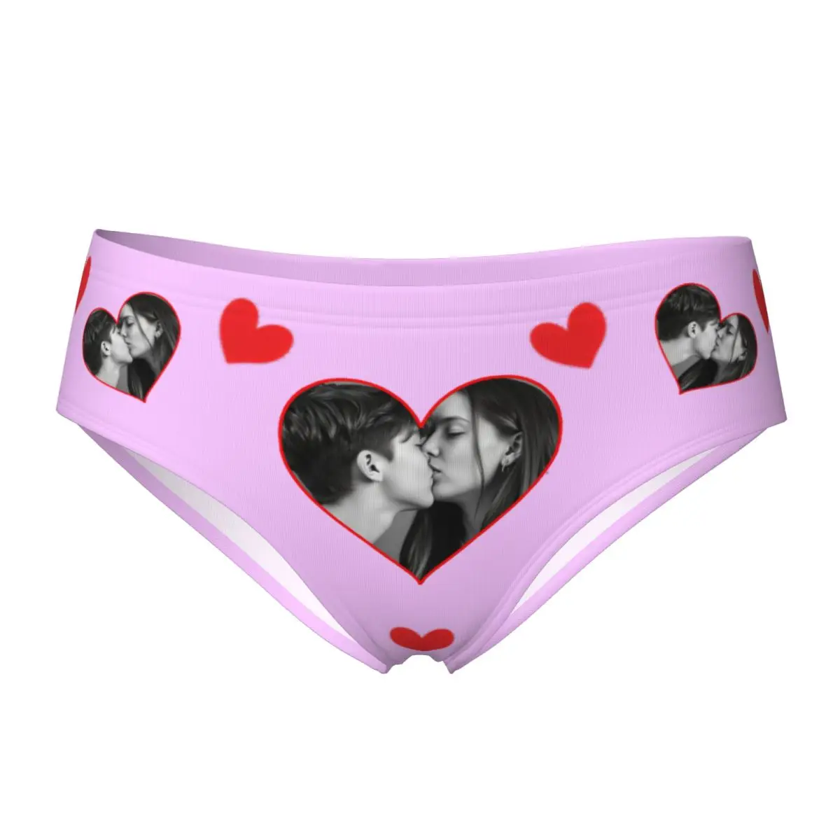 Personalized Face Photo Women Briefs Custom Valentine's Day Gift Underwear Panties Funny Breathable Underpants for Female