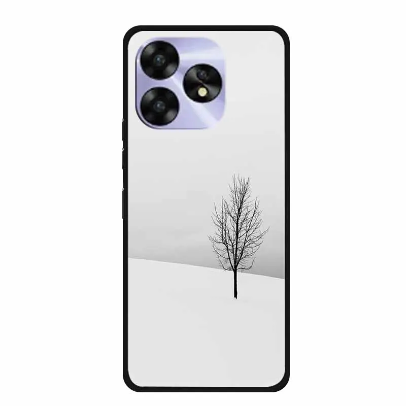 Umidigi A15 Series Black Cat Design Soft TPU Phone Cover