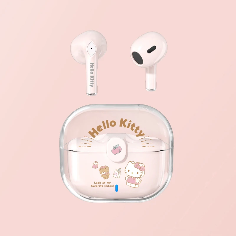 산리오 블루투스 헤드폰, 쿠로미 키티, 귀여운 무선 헤드셋, 스포츠 소음 감소, 터치 컨트롤, 게임 이어폰,  에디션