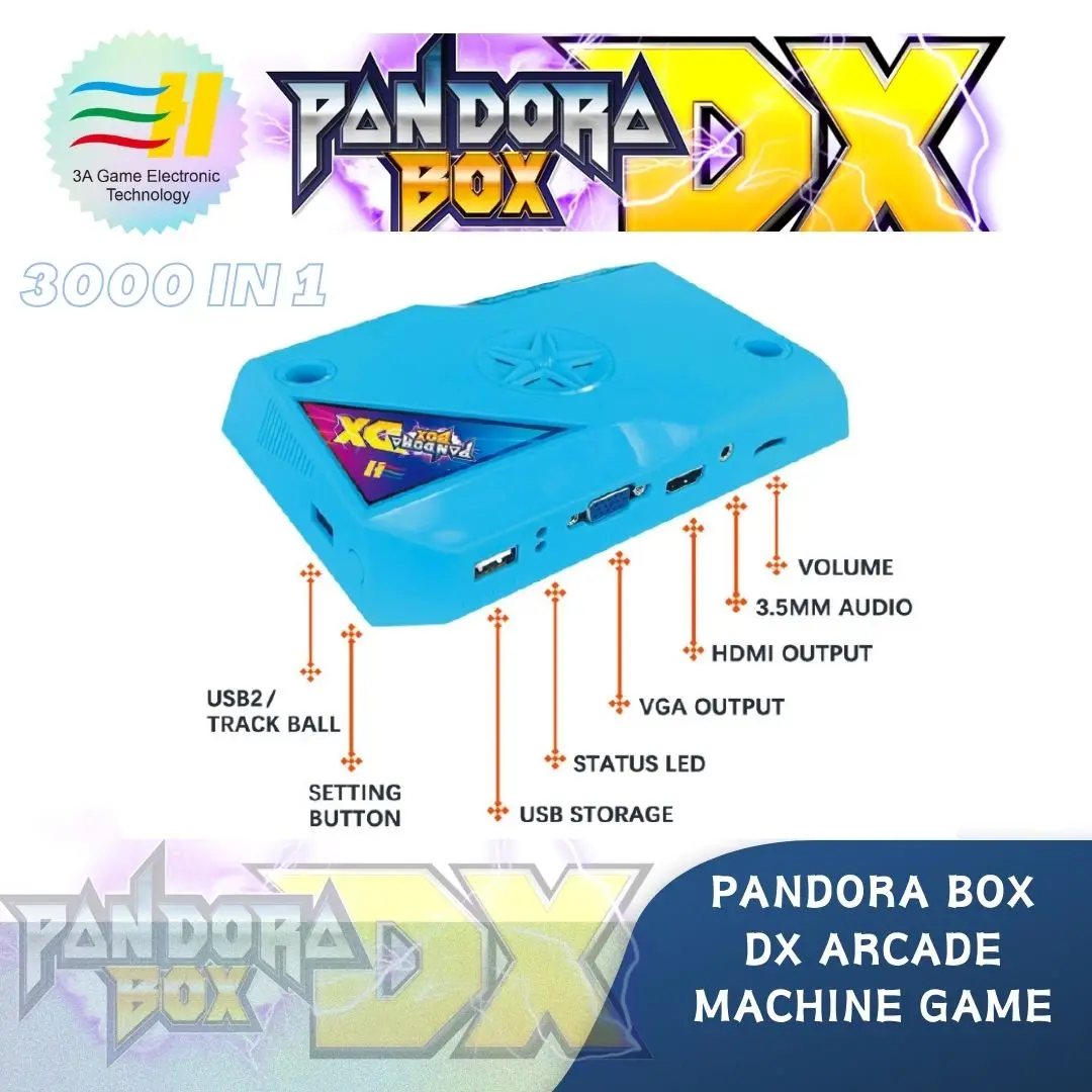 판도라 박스 Dx 아케이드 머신 게임 3000 인 1 아케이드 버전 3D 잠마 메인보드, 지지대 CRT VGA HDMI 출력 아케이드