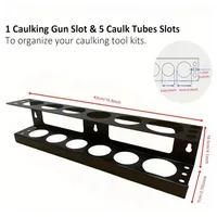 Caulking Gun Holder Wall Mount Heavy Duty Steel Hand Caulking Gun Storage Rack Organizer for Garage Workshop 2