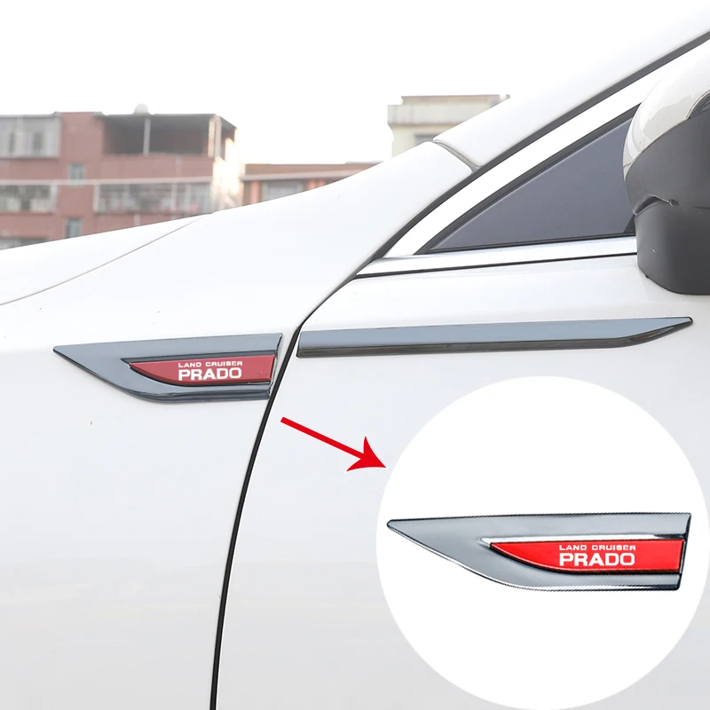 

Car metal logo fender stickers personalized decorative side markers for Toyota Prado 120 Fj150 Land Cruiser Car Accessories