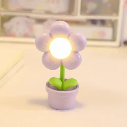 Mini LED Flower Night Light - Cute Table Lamp and Children's Holiday Gift (Purple)