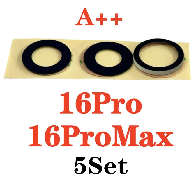 5-Pack Premium Rear Camera Glass Lens Covers
