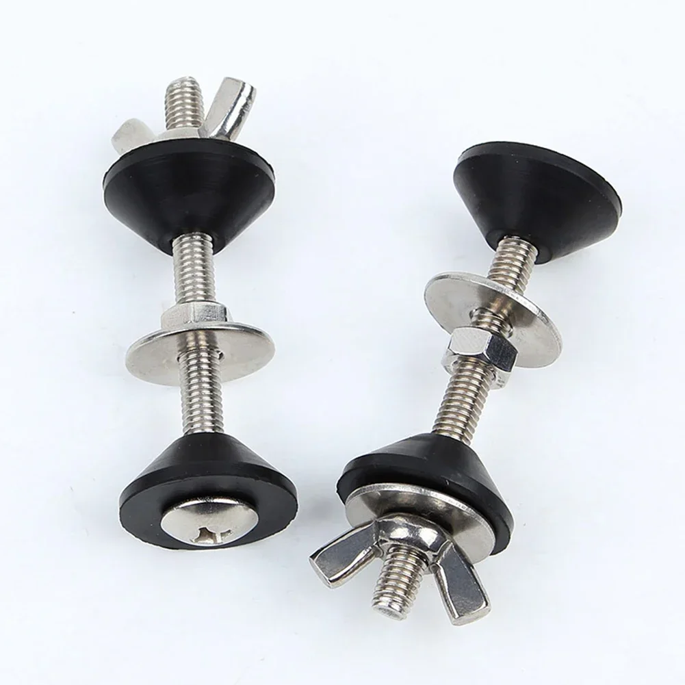 2pcs Toilet Tank M6 Bolt Cistern To Toilet Pan Fixing For Sealing Kit Close Coupling Bolts WC Silver Bathroom Accessories
