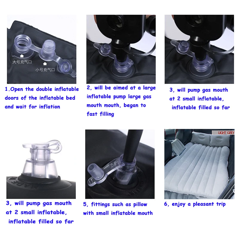 Inflatable Air Bed Car Sleeping Mattress Camping Mattress Inflatable Camping Mattress Inflatable Mattress Air Bed Sleep Rest Car SUV Travel Bed Universal Car Seat Multi Functional for Outdoor Camping Beach