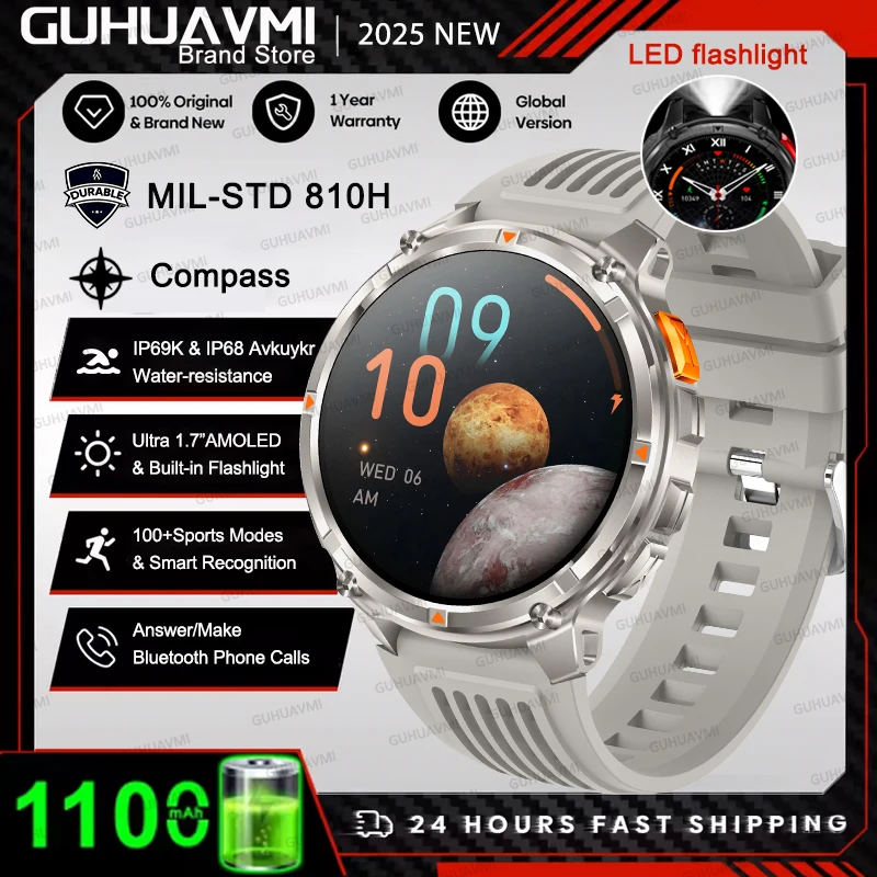 ตัวเลือกสินค้า สมาร์ทวอทช์ GPS กันน้ำ 10ATM สำหรับผู้ชาย