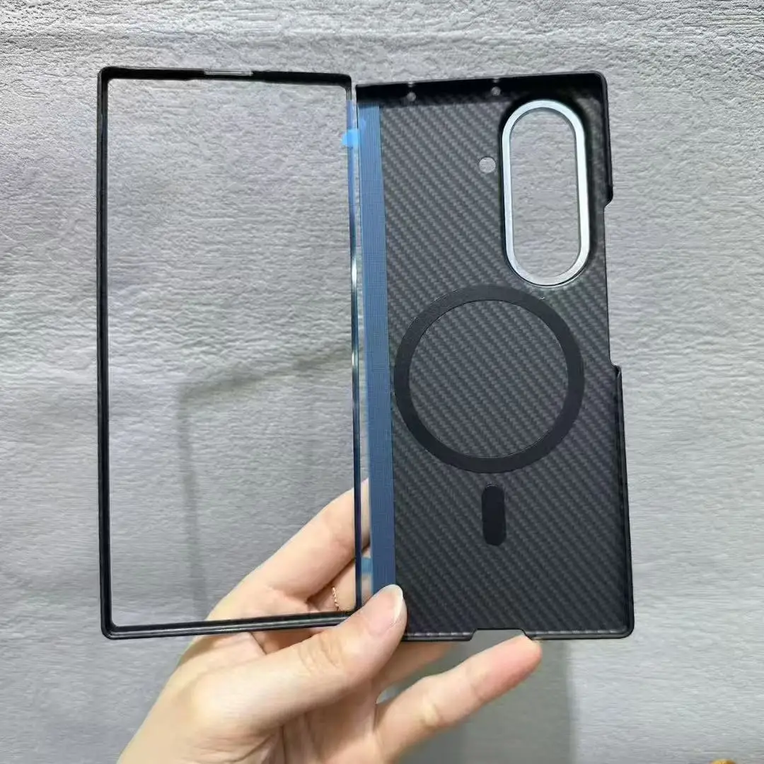 For Magsafe Magnetic Case for Samsung Galaxy Z Fold 7 Fold 6 5G Aramid Carbon Fiber Ultra-Thin Cover for Galaxy Z 7 Case