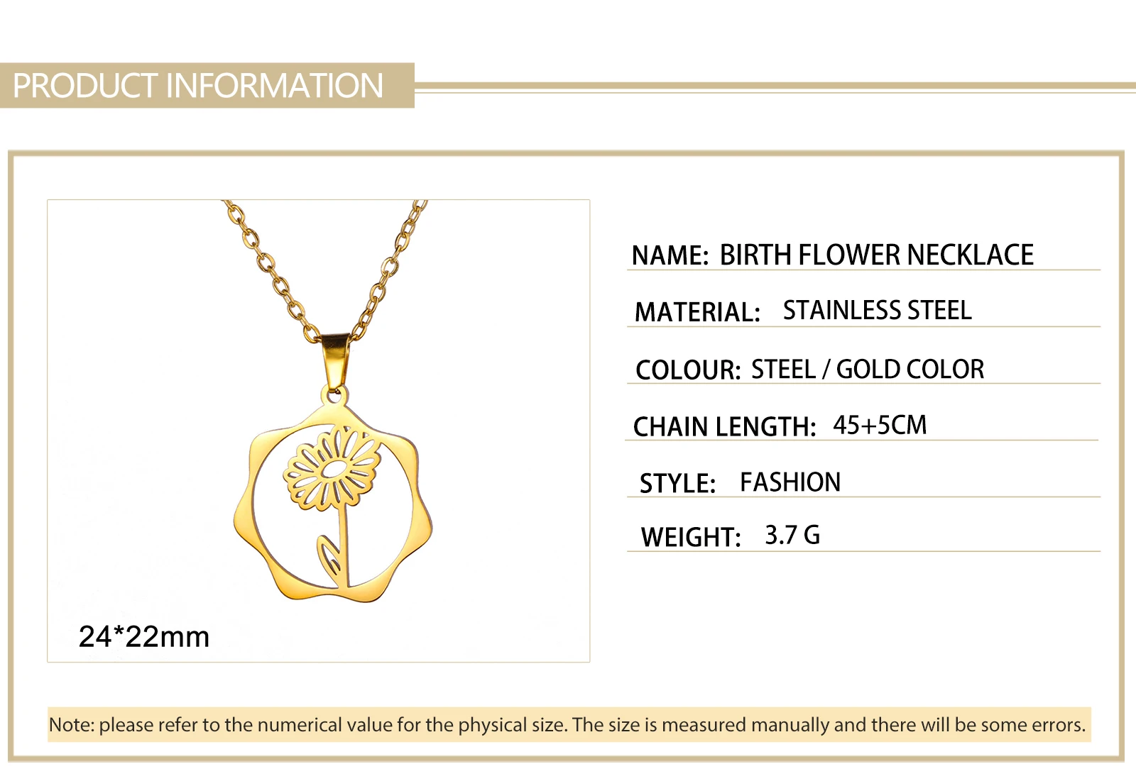 Birthflower Necklace | Engraved Necklace | Floral Pendant | Mothers Day Gifts, Birthday Gift