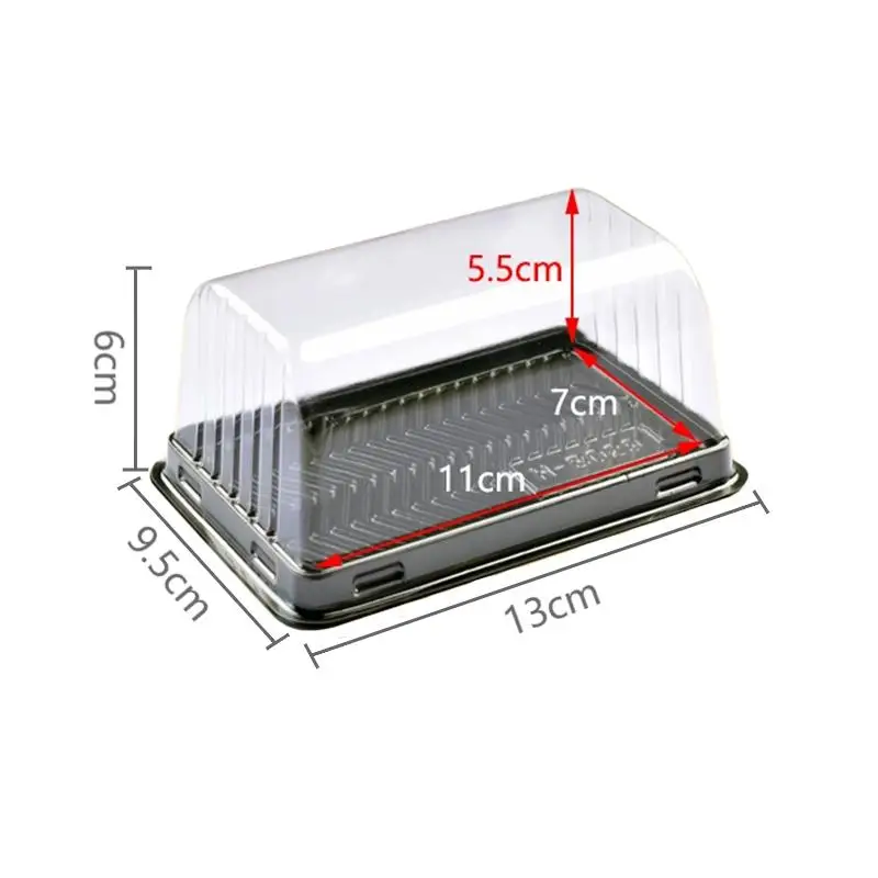 50Pcs Transparent Cake Boxes for Swiss Roll, Sandwich, Hot Dog, Yolk Pastry, DIY Baking... - SKU TCB01746 - UGI Packaging