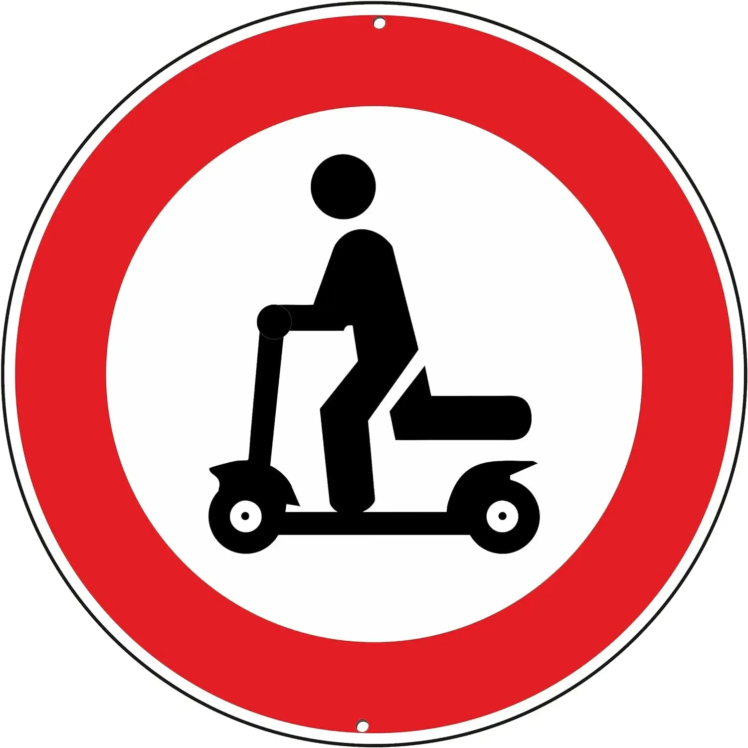 Metal Round Plate Traffic Safety Warning Sign - Waterproof, Anti-Fade Tin Sign