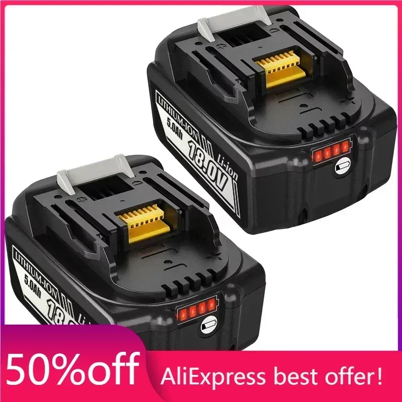 

18V 3.0Ah 4.0Ah 5.0Ah Replacement BL1860B Lithium-Ion Battery Compatible with Makita BL1830 BL1840 BL1850 BL1860 LXT Power Tools