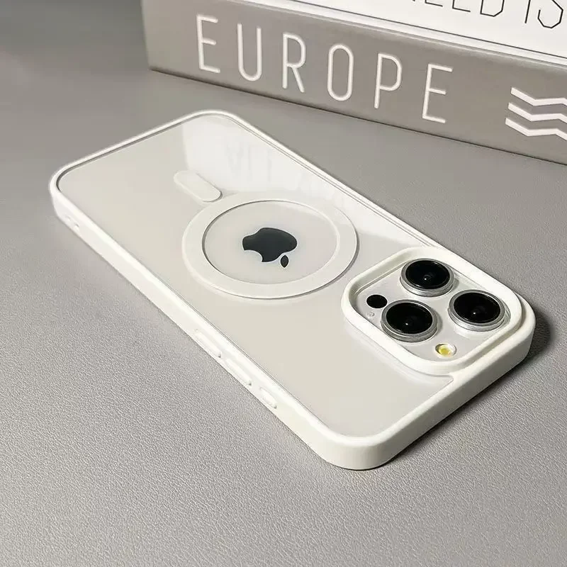 Luxury Candy Wireless Charging Phone Case with Magnetic Bumper Cover