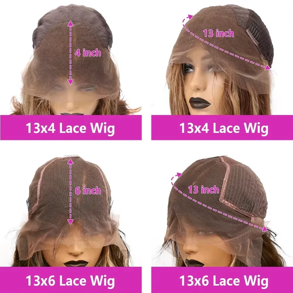 250 Density Highlight Wig Human Hair 30 Inch 360 Full Lace Wig Brazilian Ombre Colored Lace Frontal Wig Human Hair For Women 6