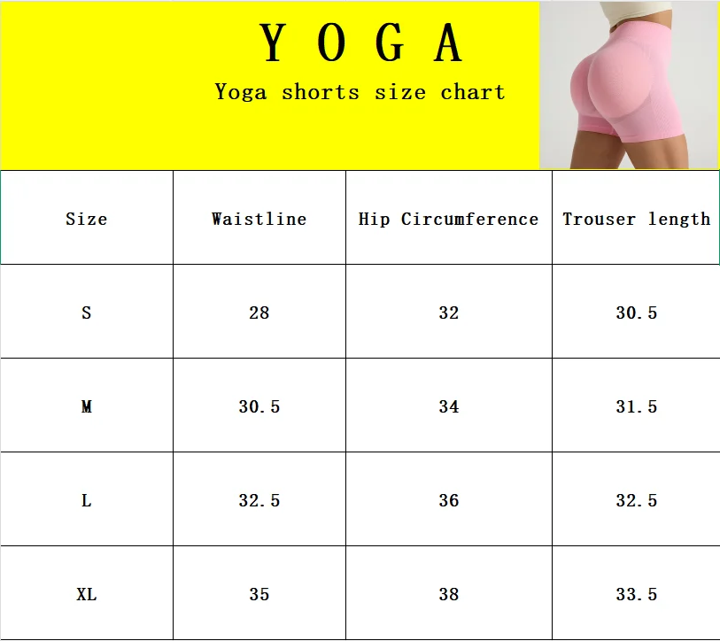 Description Picture 2 of itemYoga Shorts, Cycling Shorts, 2025 Shorts, Seamless Low-rib Belt, Fitness Shorts, Wrinkled Buttocks, Stretching, Running
