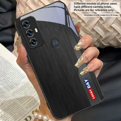 Deep Blue Trendy Texture Glass Phone Case - Motorola Moto G Play (2023) (BLH - BLH2605261)