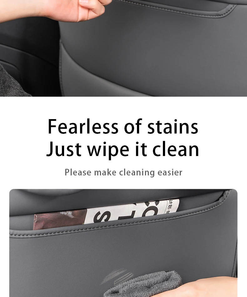 For ZEEKR 7X Multi-functional seat backrest anti-kick pad Tissue bags and cup ba
