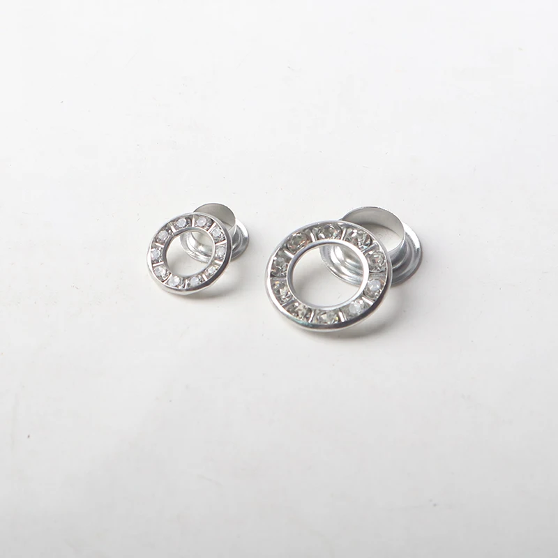 Brass Grommets Eyelets with Rhinestone for Leathercraft Shoes Bag Canvas Dress Clothes Eyelet Accessories eyelet grommet ring kit eyelet grommet ring grommet eyelet kit screw back eyelets metal eyelet buttons 100sets