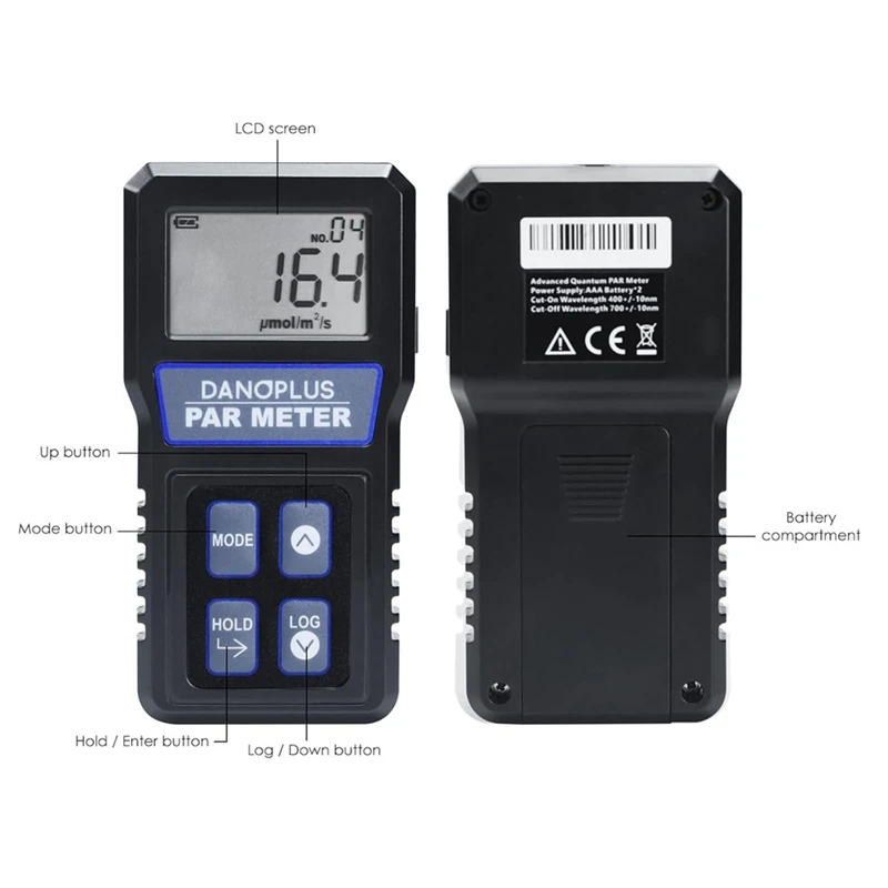 Waterproof Probe Light Meter Digital Display Light Energy Meter Probe Illuminometer Split Type Energy