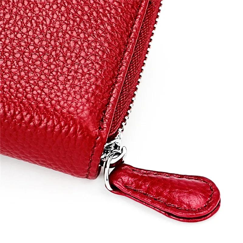Anti-diebstahl Pinsel Echtes Leder Geldbörse Frauen 2026 Neue Damen Erste Schicht Kuh Leder Brieftasche Große Kapazität Weibliche Kupplung tasche – Detail 8