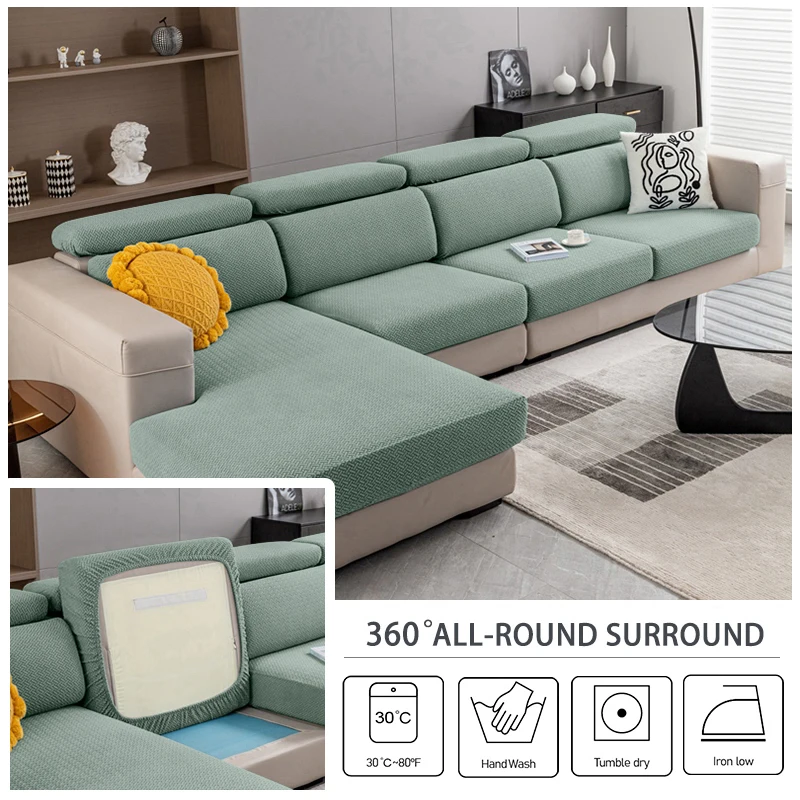 Jacquard Sofa Seat Cushion Cover Furniture Protector Sofa Covers For Living Room Washable Stretch Sofas Cover sofa slipcovers 4