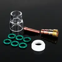 10x Glass Cup TIG Welding Torch Accessories Lens TIG Stubby Gas Lens Cup Kit TIG Welding Stubby for WP-17/18/26 1