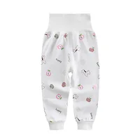 2023 Autumn Spring Newborn Baby Pants Girl Boy High waist Leggings Cotton Clothes Toddler Trousers Clothing Infant Kids PP Pants 4
