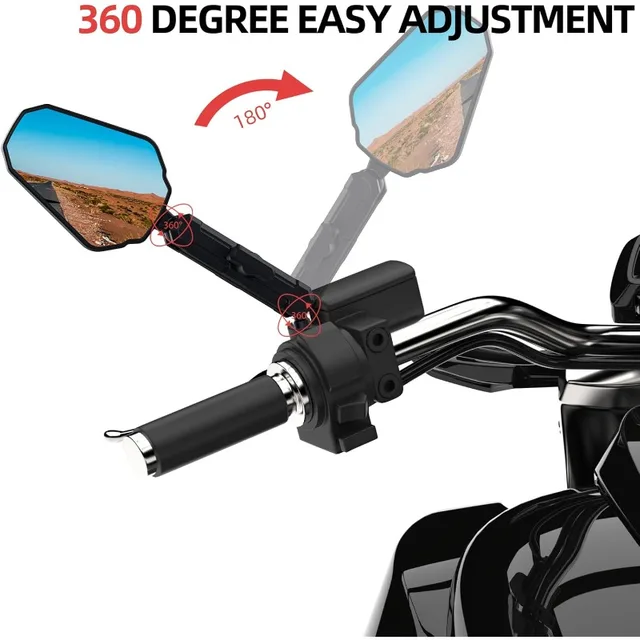 High-quality Universal Motorcycle Rearview Mirror Foldable and Adjustable Viewing Angle Motorcycle Side Mirror Reflector