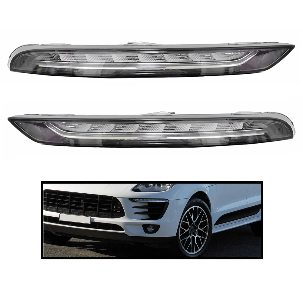 Front DRL LED Daytime Running Lights For Porsche Macan 2.0T 3.0T