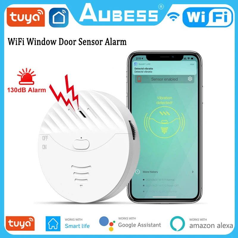 

Смарт-датчик вибрации Tuya, Wi-Fi, дБ
