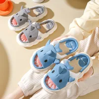 Four Seasons Women Shark Linen Slippers Men Cute Animal Sandals Adults Indoor Bedroom Cartoon Slides Couples Outdoor Flip Flops 1