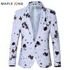 Mens Luxury Floral Printed Suit Blazer Homme Night Club Stage Wedding 2020 Single Breasted Jacket Ternos Masculino Luxo 5XL 6XL 1