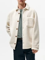 Plush Coat Spring Fashion New Fleece Shirt Coat Men's Trend Wild Casual Loose Commute Outwear Thick Warm Lamb Jacket Male RA - Image 6