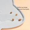 Pet silicone food mat waterproof, anti-slip, dirty, washable and easy to clean, universal tableware mat for cats and dogs. 2