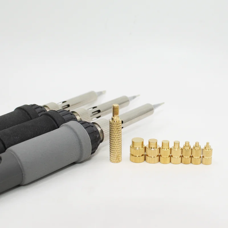 Hot Melt Nut Implanting Machine Threaded Knurled Heating Head Insertnut Implant Connector Copper Insert Nuts 3D Printer Plastic